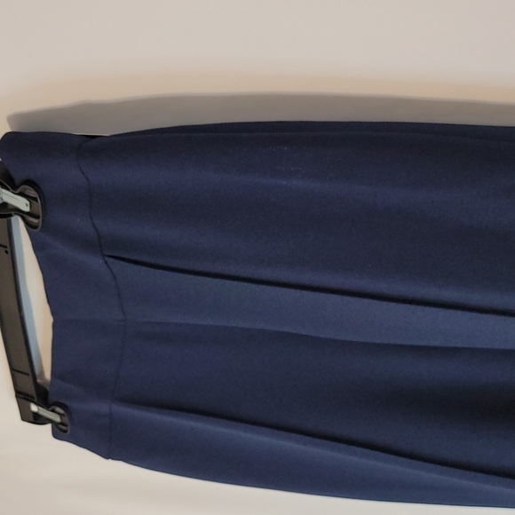 Tahari Navy Crepe Petite Dress Pants - Picture 6 of 17